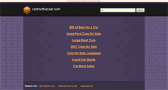 Desktop Screenshot of carbootbazaar.com